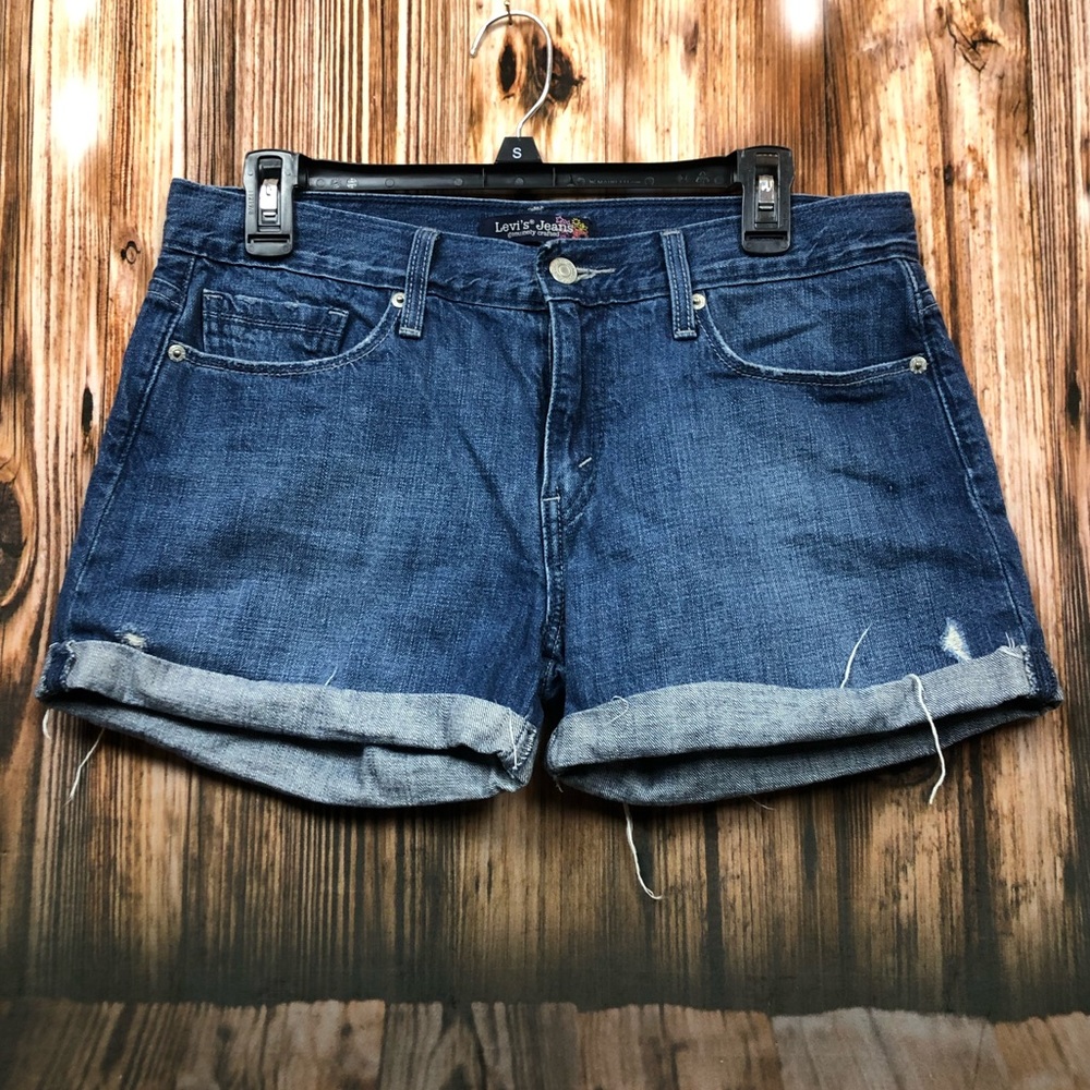 Levi's Distressed Rolled Cuff Shorts